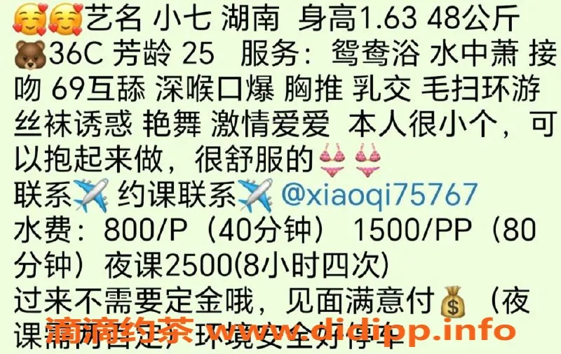 广州楼凤-广州天河区小七，800元茶费，气质佳