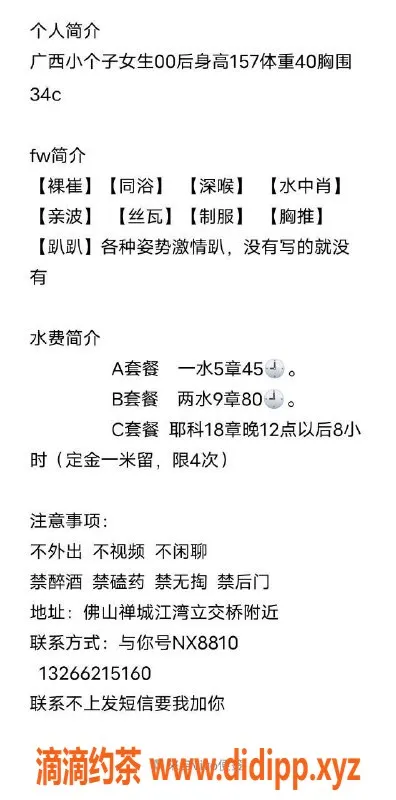 佛山楼凤-禅城阳阳，课费500P，优质服务体验