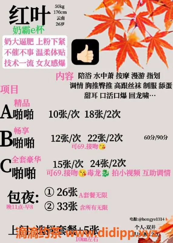 北京楼凤-北京双井红叶，173高26岁D杯，茶费1K