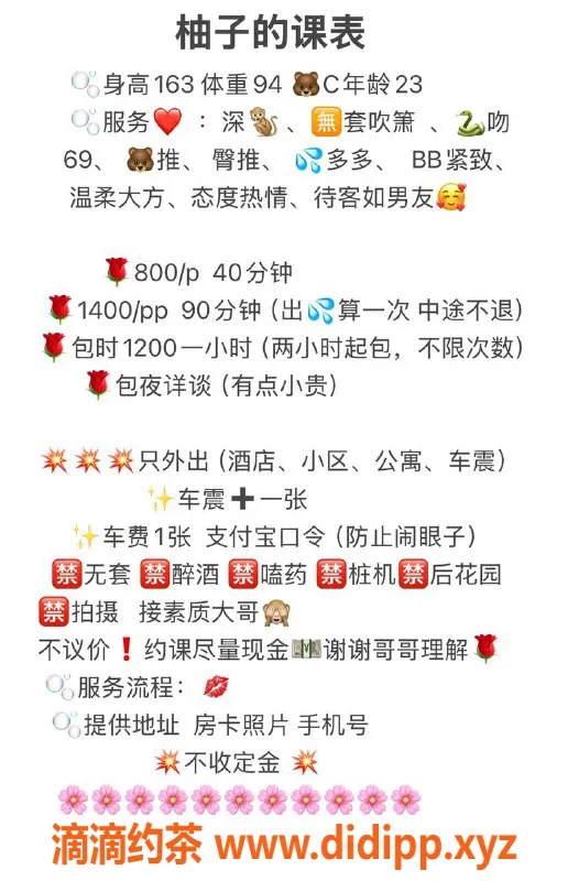 武汉楼凤-柚子—3环内优质上门服务