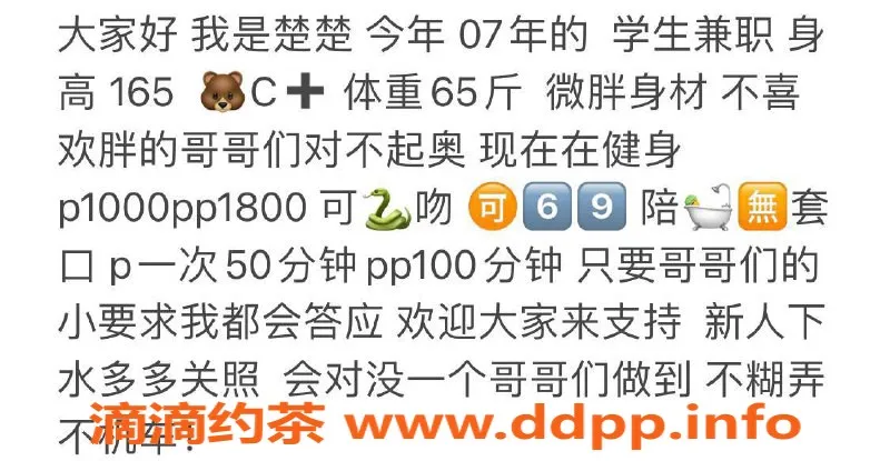 北京楼凤-朝阳百子湾楚楚，微胖C+，茶费1K