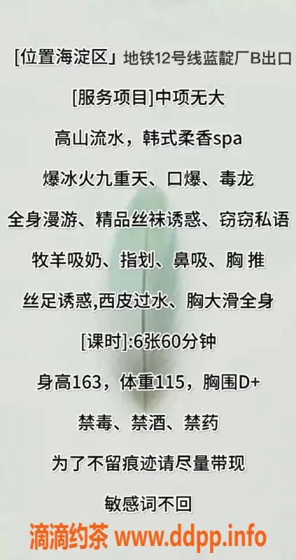 北京楼凤-海淀点点 600P 韩式柔香SPA 精品按摩