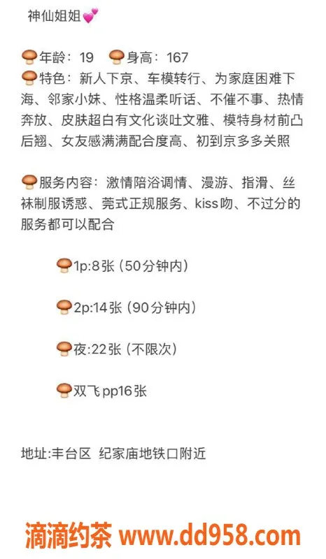 北京楼凤-丰台纪家庙神仙姐姐，温柔听话19岁