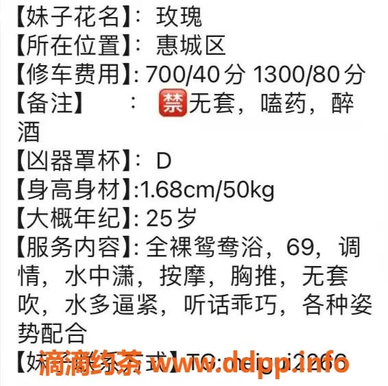 惠州楼凤-金山湖玫瑰，25岁D罩杯优雅服务