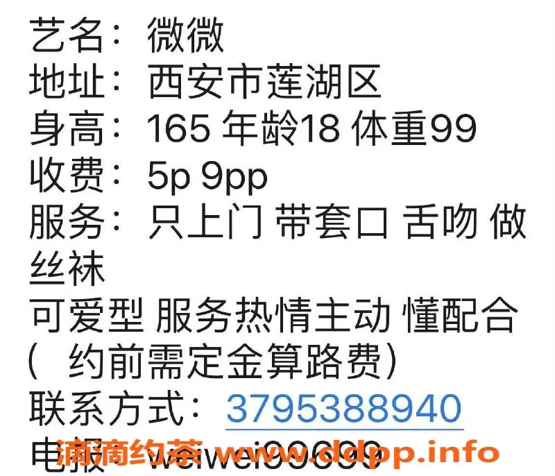 西安上门服务-微微｜上门服务｜5p/9pp