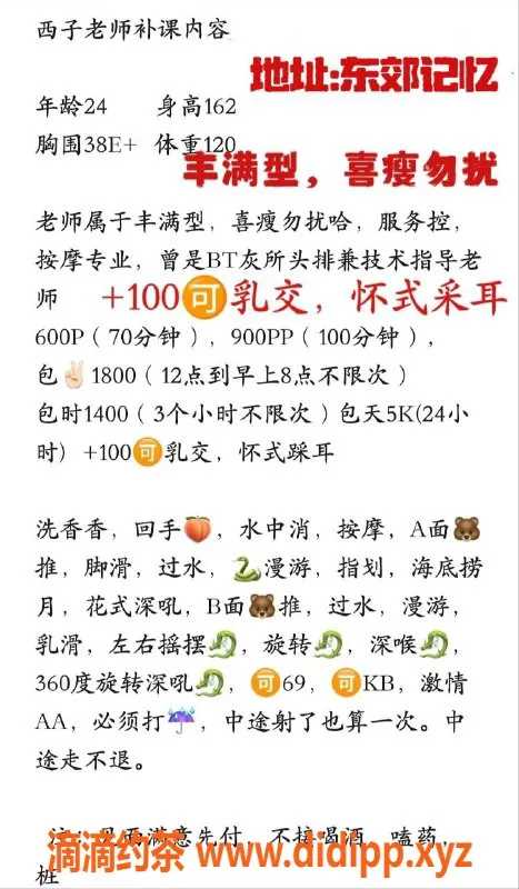 成都楼凤-成华区西子，25岁天然E胸，600元起